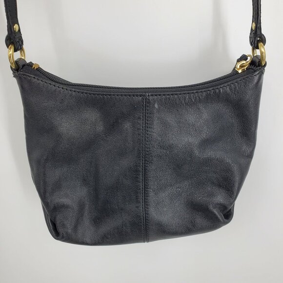 Coach Ashley Black Leather Snake Embossed Accent Gold Hardware Shoulder Purse - Picture 6 of 12
